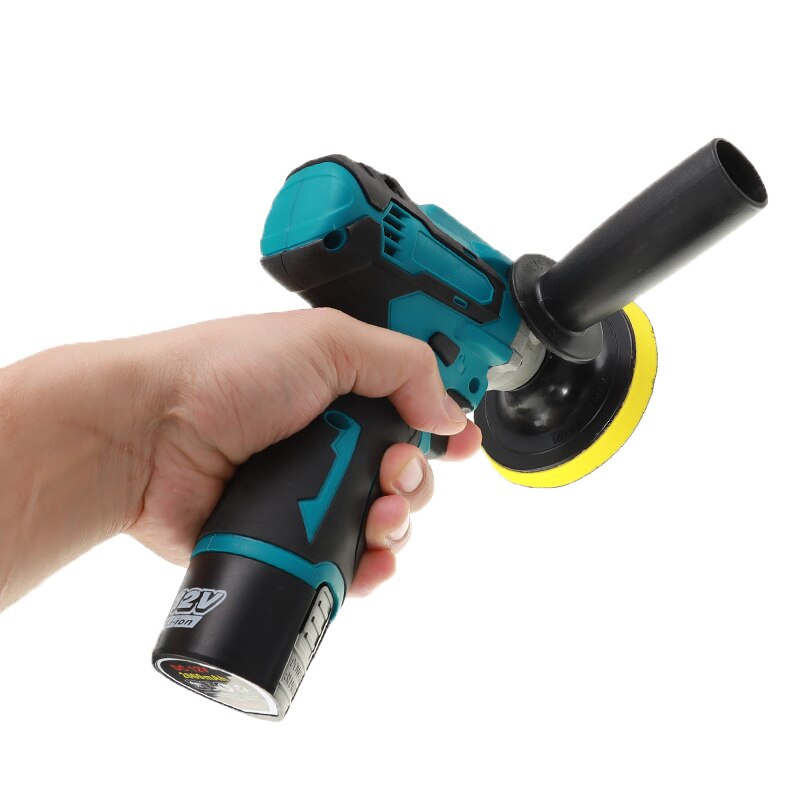 12V Cordless Electric Car Polisher Machine Portable Car Polishing Cleaner Adjustable 5 Speed Rechargeable Lithium Battery