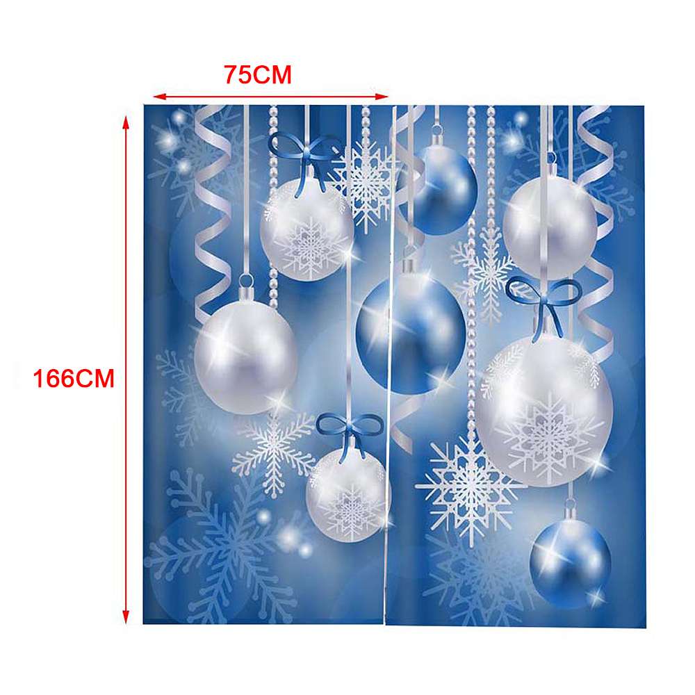 Noël nouvel an décorations rideaux pour salon chambre décor Santa Clause bonhomme de neige renne noël fenêtre rideau: Type 8