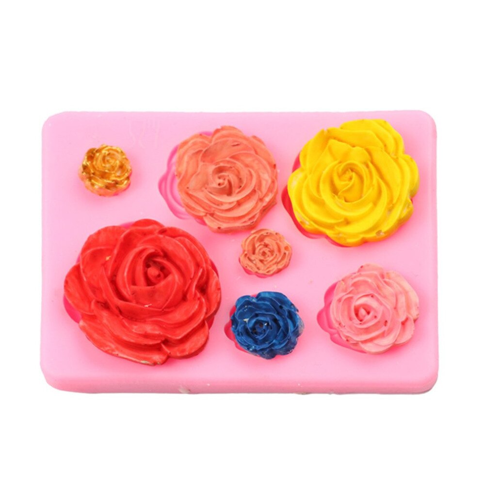Rose bloemen Zachte Siliconen Fondant Cake Silicone Mold DIY Home Keuken Maken Snoep Koekjes Mallen Chocolade Cakevorm Gereedschappen