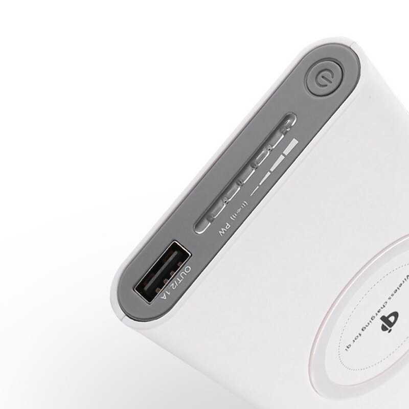 QI Wireless Power Bank 10000MAh Wireless Charger Power Bank (White)