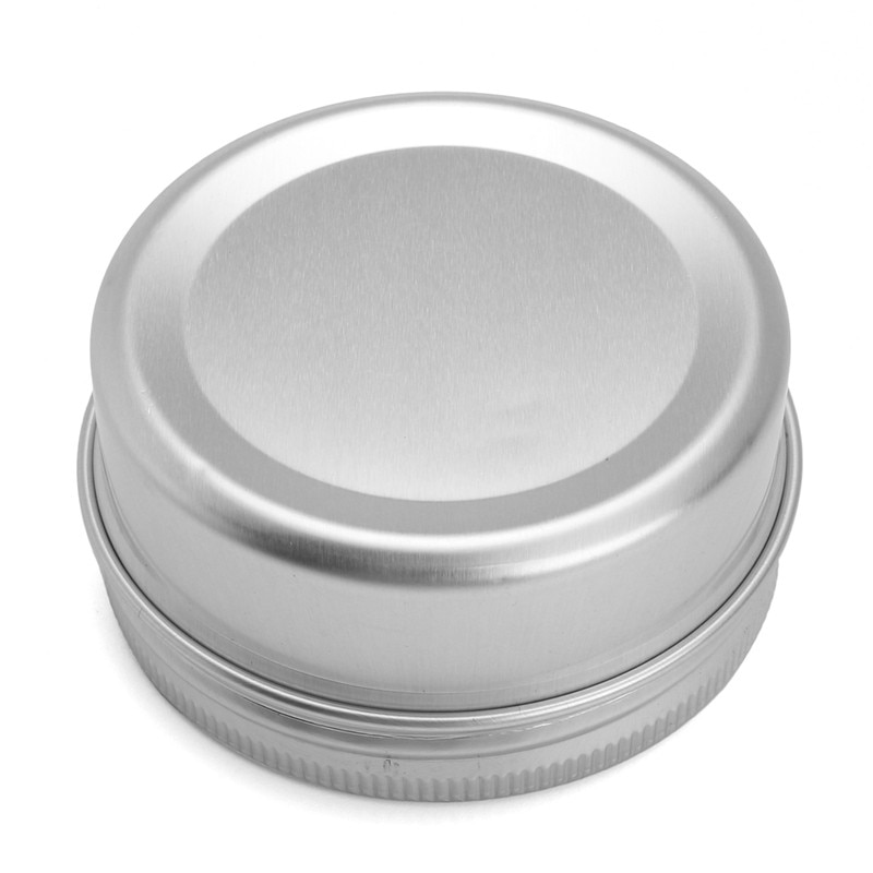 24/96pcs 50g Empty Refillable Bottles Aluminum Round Tin Cans Box Silver Cream Jar Pot Case Screw Thread Lid Lip Balm Container
