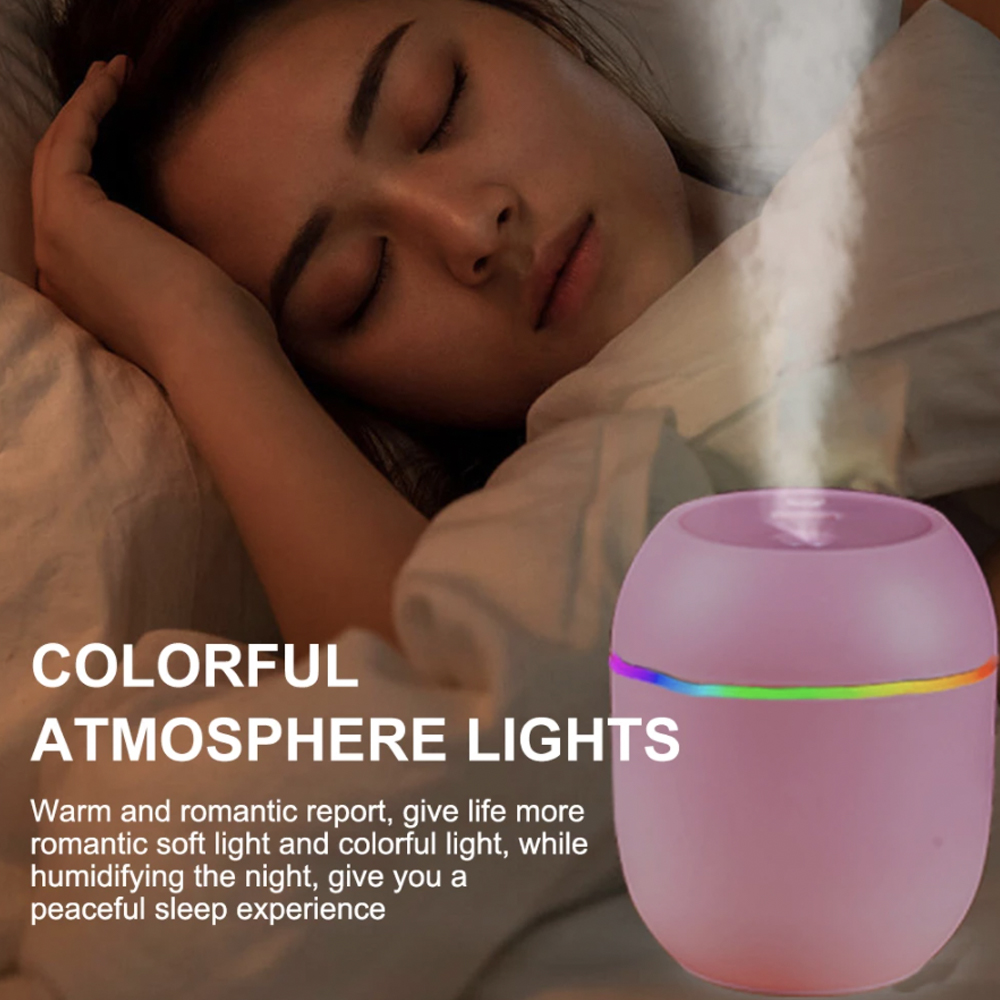 Mini humidificateur électrique 250ml, 1 pièce, diffuseur d'air, USB, intelligent, indicateur LED, 2 modes de pulvérisation, pour voiture, chambre à coucher, bureau