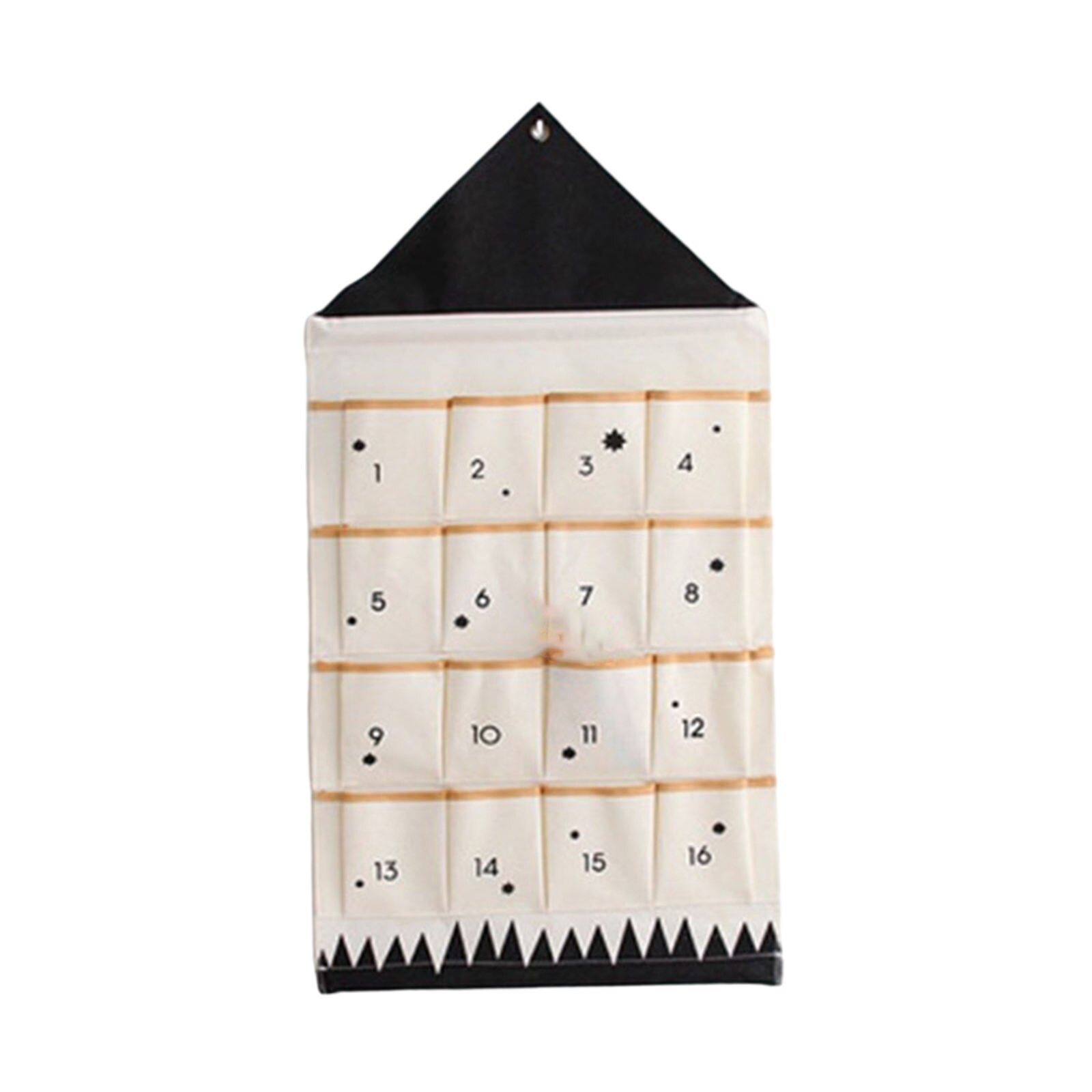 Christmas Advent Calendar Reusable Hanging Bag with Pockets Wall Hanging Fillable Christmas Calendar for Xmas Year Hanging
