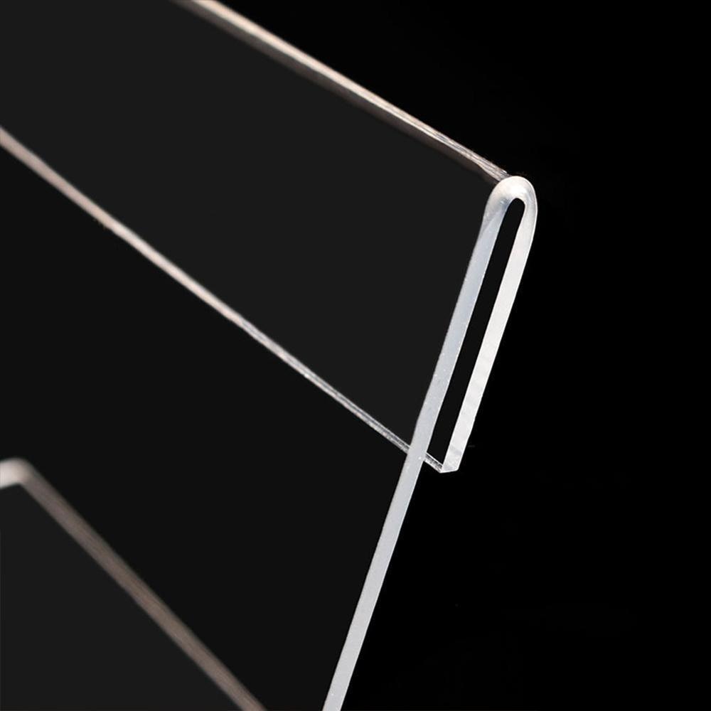 6pcs Acrylic T 1.5mm Clear Plastic Desk Sign Label Display Card Label Stand Paper Holders Tag Price Frame Frame Holder Acry Z9U3