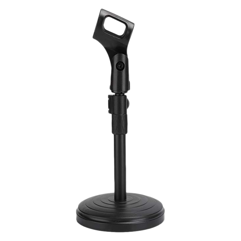 Microphone Stand Height Adjustable Angle Microphone Telescopic Stand Wear Resistant Table Top Microphone Stand: Default Title