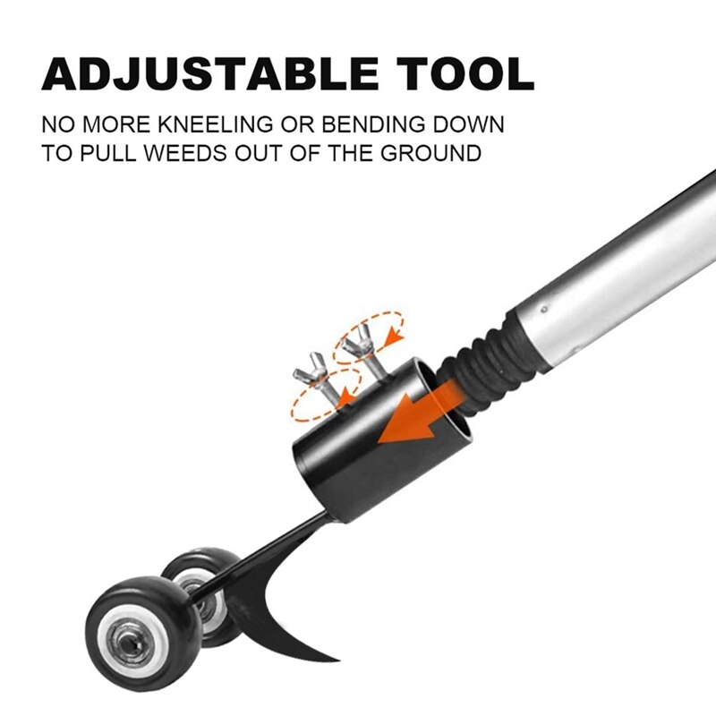 No Bend Root Remover Backyard Lawn Weeds Snatcher with Long Handle Cutter Edger Grass Trimming Outdoor Garden Tools