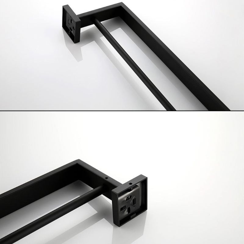 Badkamer Dubbele Handdoek Bar Wall Mount, Sus 304 Roestvrij Staal Mat Zwart