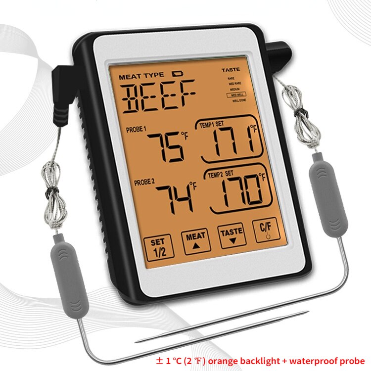 Dual Probe Smart Alarm Oven Grill Meat Thermometer CH-212 Electronic Food Kitchen Sugar Thermometer: 01