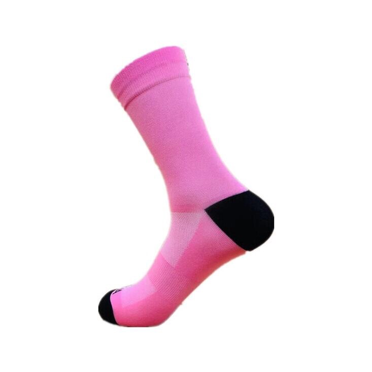 Unisex Breathable Men Cycling Socks Outdoor Sport Rosd MTB Bike Socks: Pink