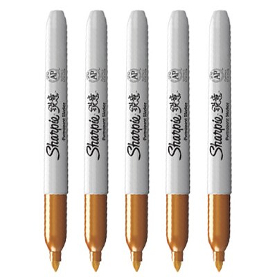 5 stücke Amerikanischen Marker Sharpie metallisch Gruß Karte Tapete Zeichen Fettige Nicht Verblasst Unterschrift Marker Gold Silber Kupfer verrotten Grün: Kupfer