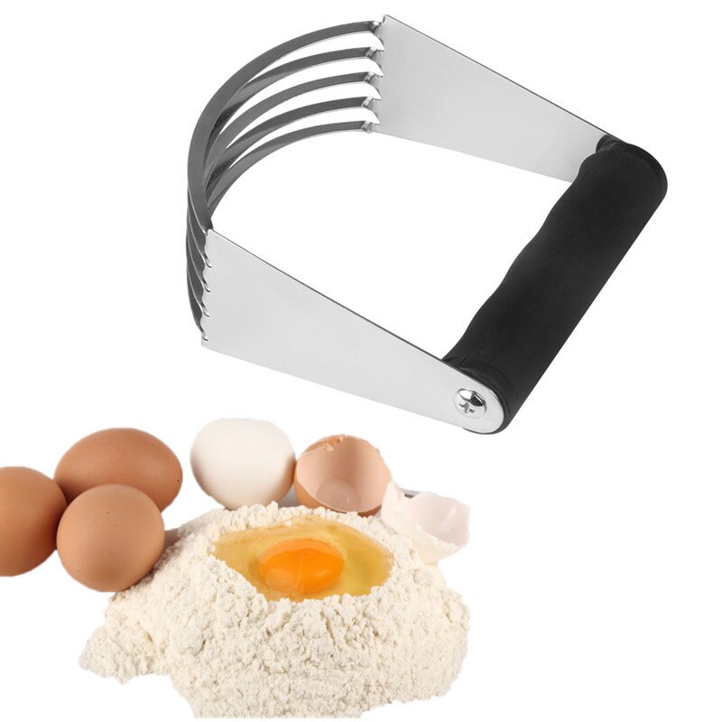 1PC 5 Blades Dough Blender Stainless Steel Heavy Duty Dough Blender Pastry Cutter Chopper Kitchen Baking Dough Butter Tools