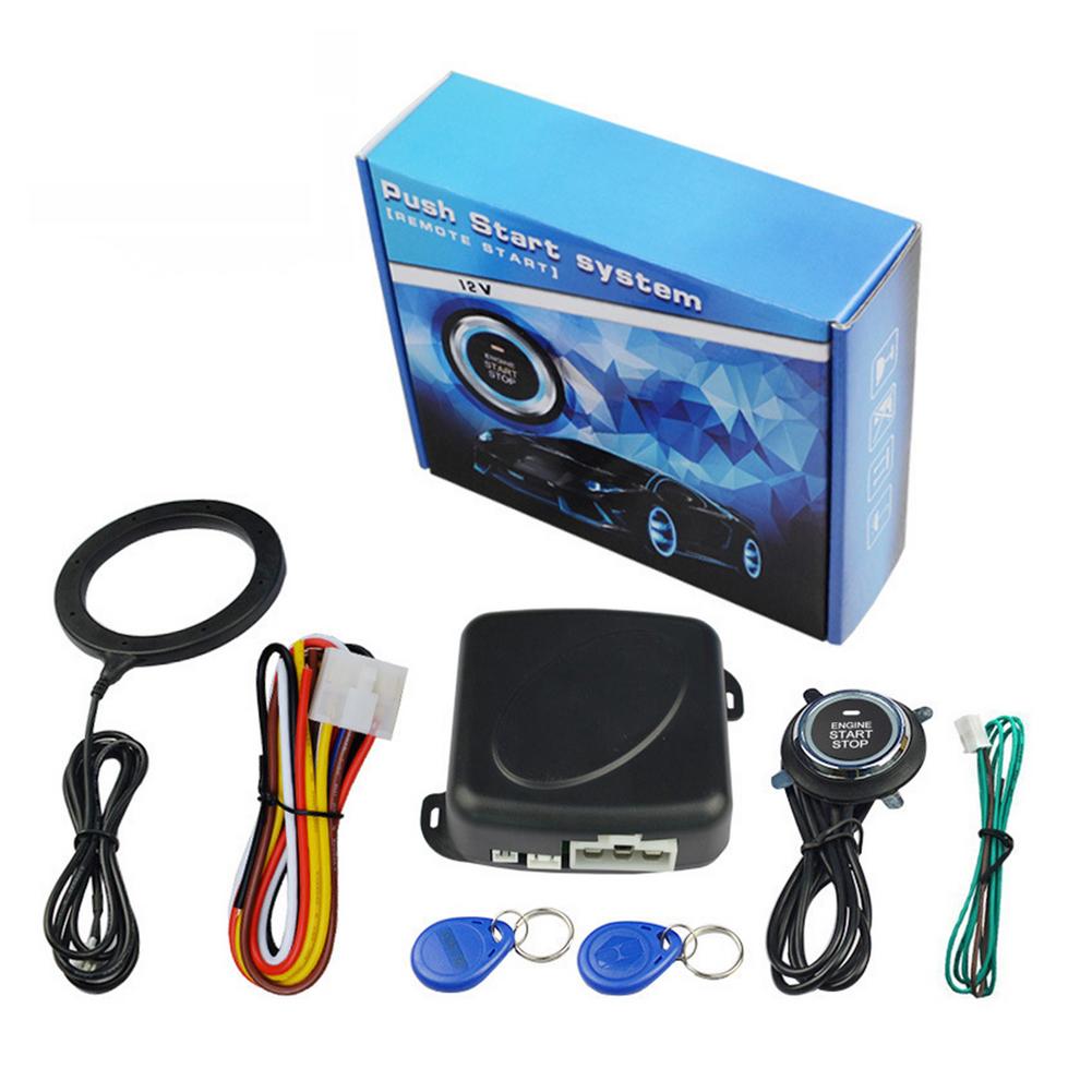 DC 12V Car Keyless Entry System Engine Start Alarm System Push One-button Start System Theft Protection Smart System