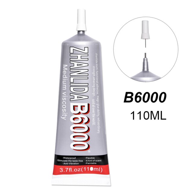 Waterproof E7000 110ml Super Glue Phone Glass Metal Adhesive Cloth Fabric Epoxy Wood Transparent Textile T6000 B6000 T9000 T8000: B6000 110ML Clear