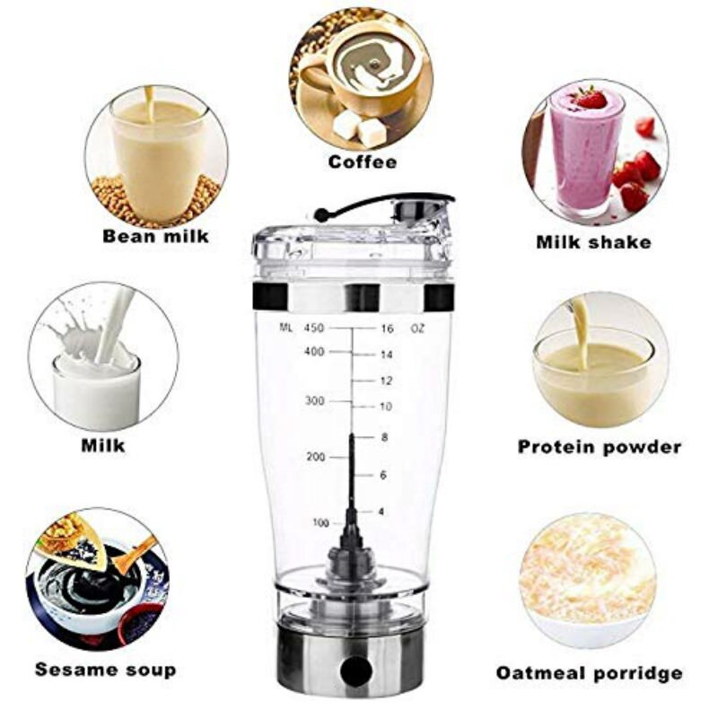 450ML électrique automatique protéine Shaker Portable mouvement mélange bouteille d'eau café lait Vortex accessoires de cuisine