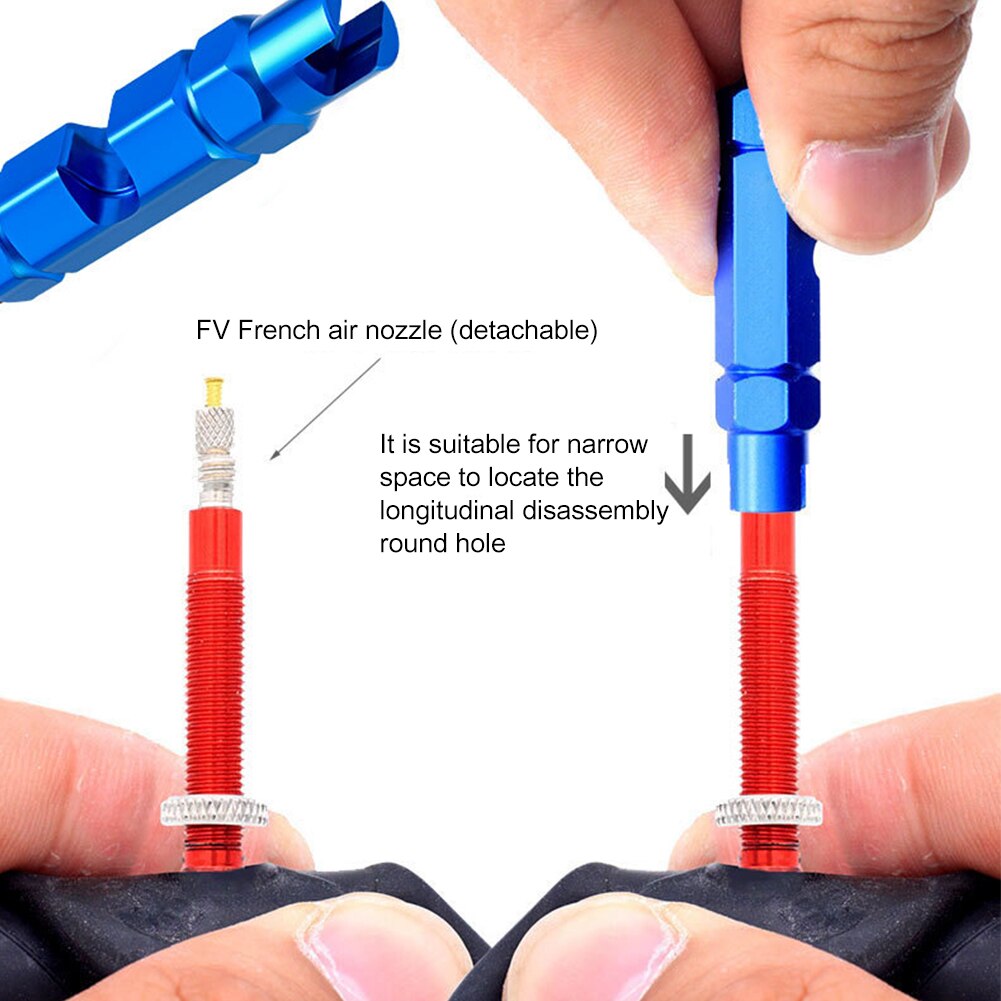 MTB Bicycle Wrench Valve Core Aluminum Alloy Air Tire Nozzle Disassembly Tools Axle Bicycle Bike Repair Tool Fit
