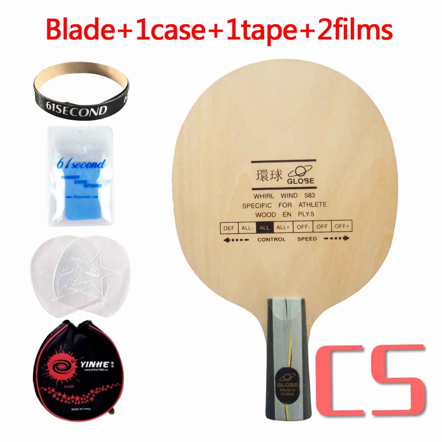 Globe whirl wind 583 speziell für athleten 5- sperrholz allround-tischtennisschläger: Cs mit ybm fall