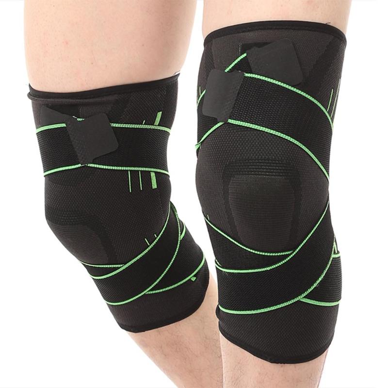 1PC 3D Weaving Pressurization Safety Knee Pads Brace Hiking Cycling Knee Support Protective Sports Knee Pad
