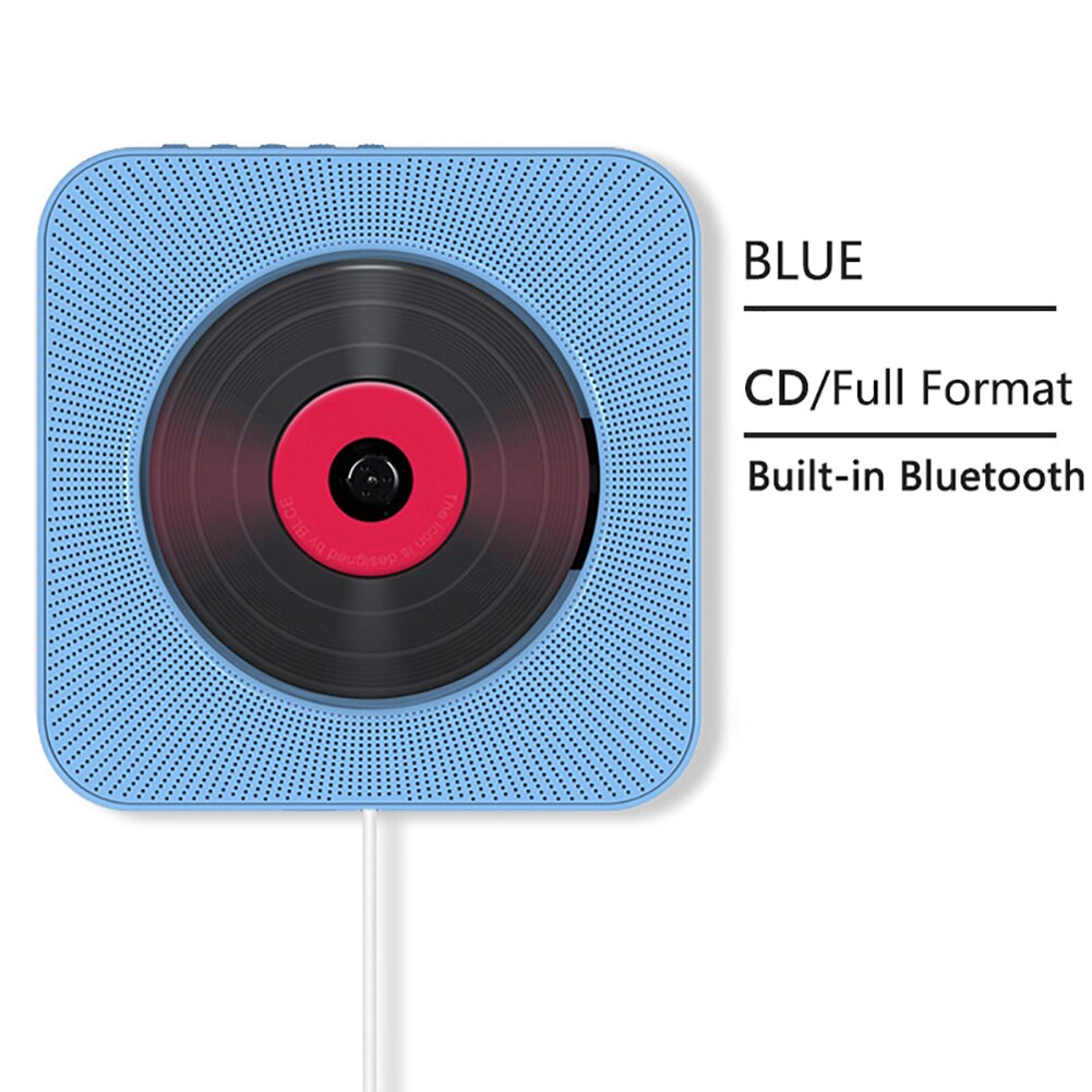 Wall Mounted CD Player Surround Sound FM Radio Bluetooth USB MP3 Disk Music HiFi Player Boombox Pull Switch with Remote Control