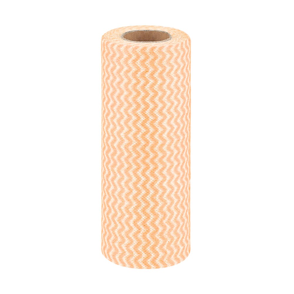 50 Uds./rollo de paño de limpieza de cocina desechable trapos no tejidos paño de fregar paño para la limpieza del baño: orange
