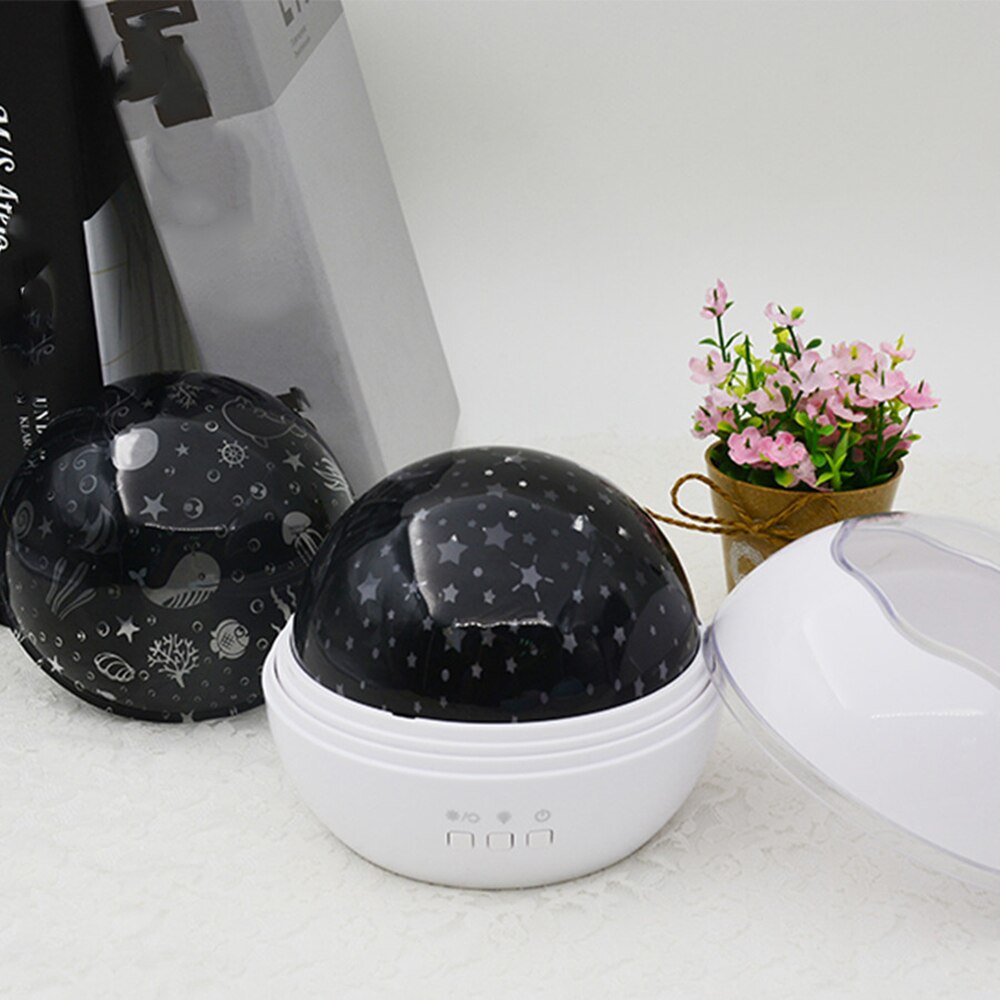 Led Nachtlampje Projector Sky Star Spin Starr Ocean World Master Roterende Kinderen Kids Baby Slaap Romantische Usb Lamp Projectie