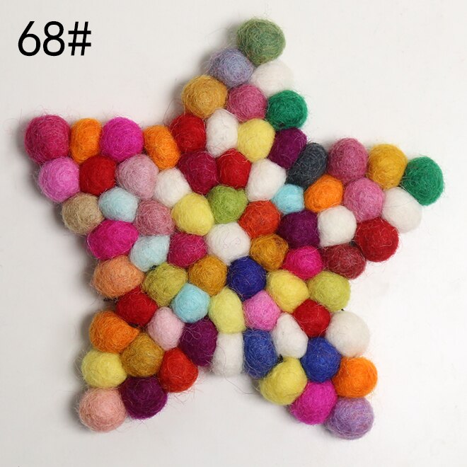 Set de table, boule en feutre en laine 10cm, 4 pièces, boules en feutre isolant thermique: O