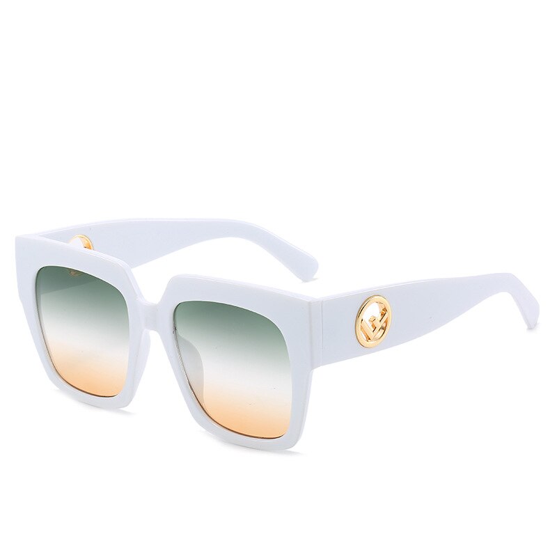 Montura de gafas de gran tamaño para mujer, marco cuadrado de de lujo con marco grande, transparente, Vintage,: 005