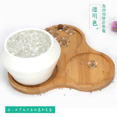 Planta púrpura bonsái suelo, 100 Uds planta de cristal flor barro de jalea cuentas de agua para plantas perlas jarrón suelo bolas de Gel Juguetes: 11-160pcs-1.2cm