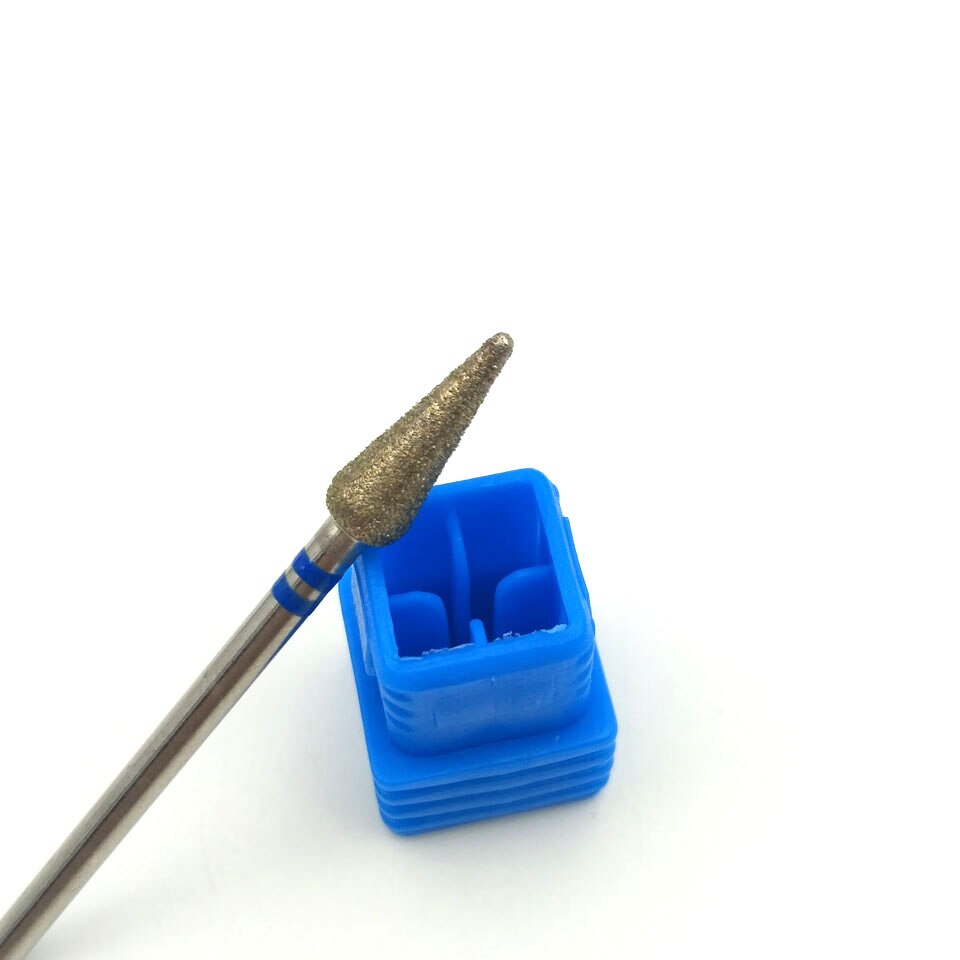 HYTOOS-broca de diamante cónica para uñas, fresas rotativas de 3/32 pulgadas para manicura, accesorios de taladro, Tools-MD0412D de belleza para uñas