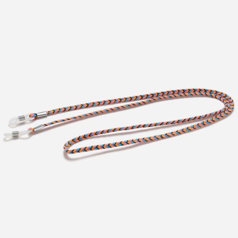1PC gruby Twist okulary skórzana linka łańcuch okulary oplot okulary smycz Outdoor Sports antypoślizgowe akcesoria okularowe: Niebieski
