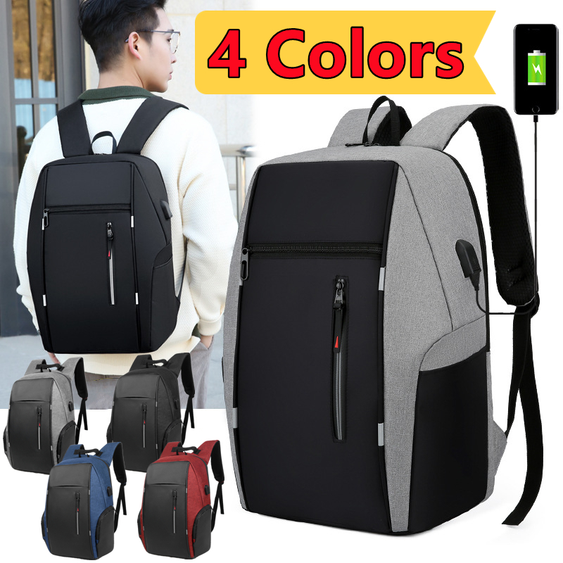 4 Colors Backpack Men USB Charging Waterproof 15.6 Inch Laptop Casual Oxford Male Business Bag Computer Notebook Backpacks