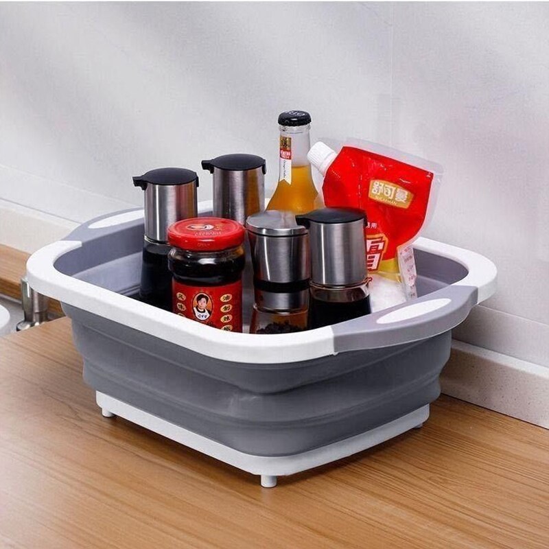 Multifunctionele Snijplank Keuken Benodigdheden Vouwen Gootsteen Groenten Fruitmand Wasbaar Keuken Organizer
