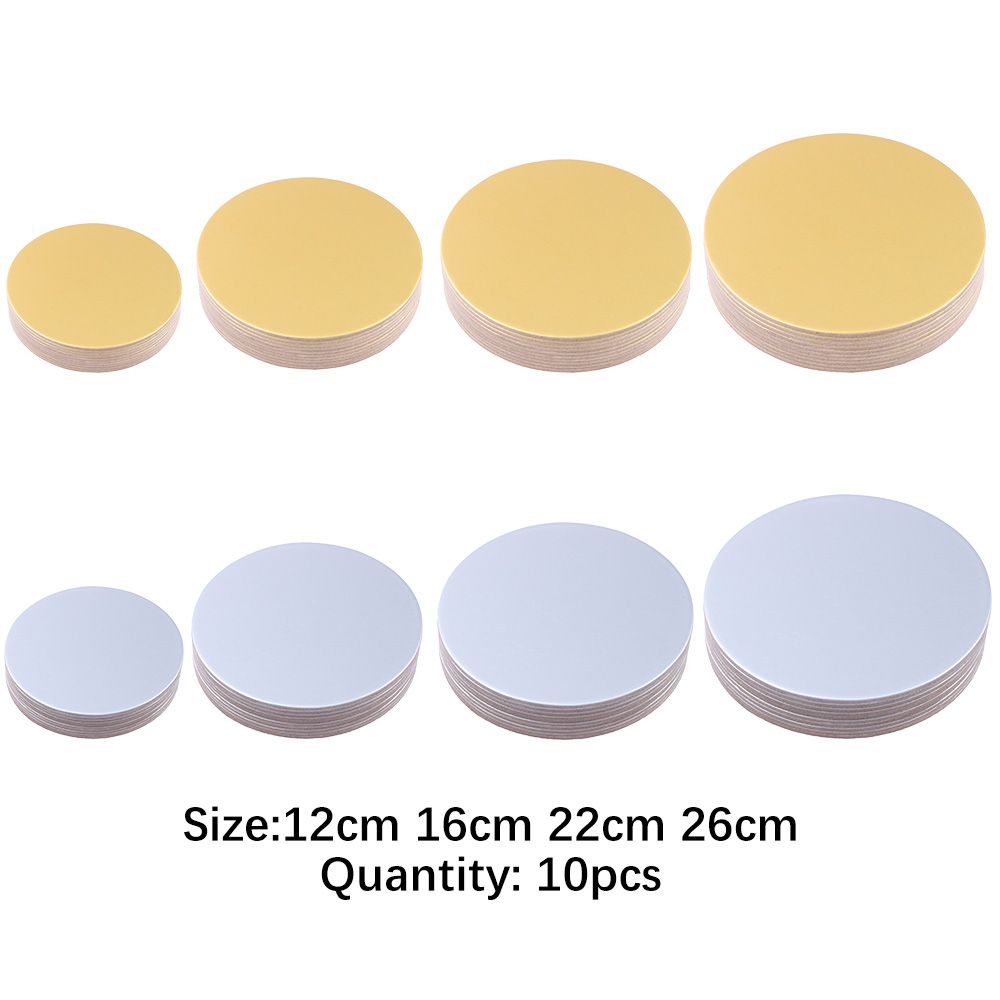 10pcs Diameter 12/16/22/26cm Round Cake Boards Set Cakeboard Base Disposable Paper Cupcake Dessert Tray Cake Tools