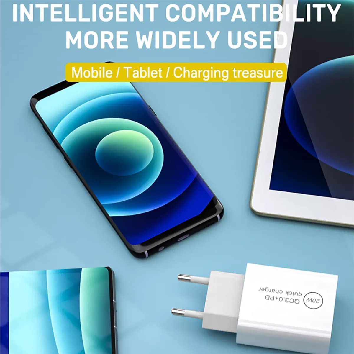 Fast Charge Charger Dual USB Port Quick Charge EU Plug for Apple iPhone 13 Pro Max 12 11 Samsung Galaxy PD QC 3.0 Phone Adapter
