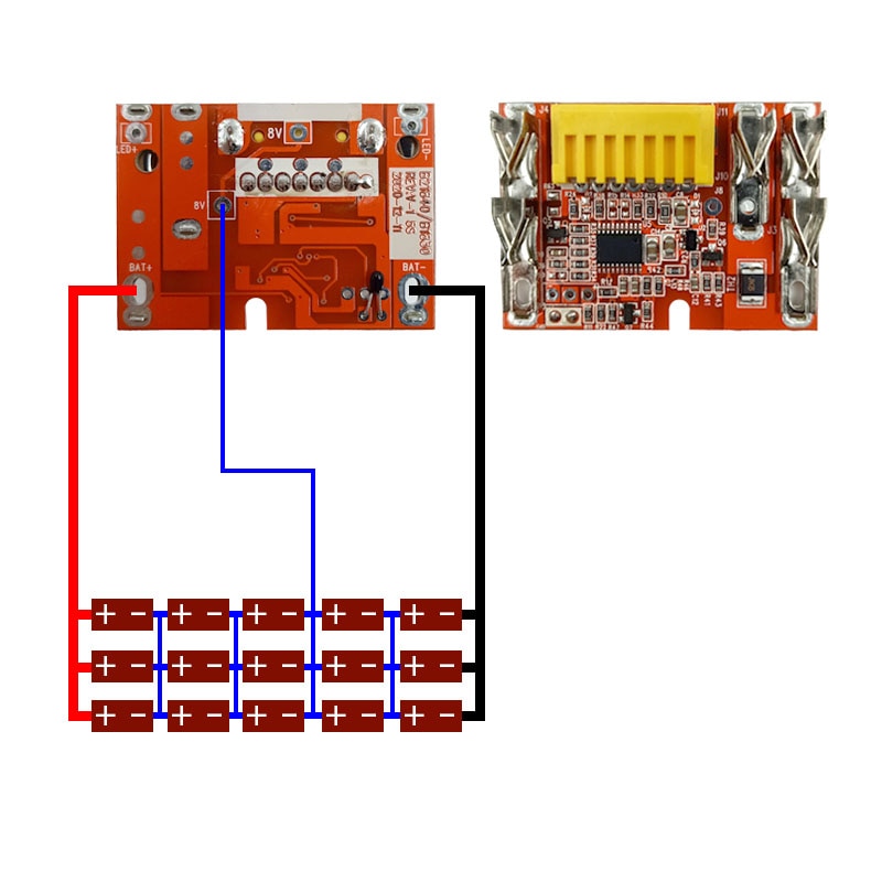 Dawupine BL1860 Custodia In Plastica Della Batteria Li-Ion PCB Bordo di Ricarica Circuito di Protezione Scatola del Caricatore Per MAKITA 18V BL1845 BL1890 Borsette