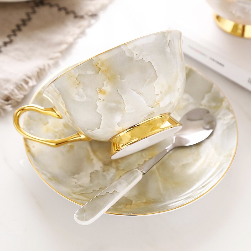 Vintage porslin tekopp tefat set kaffekopp engelsk svart tekopp beskriv gyllene keramik keramik afternoon tea box  e5