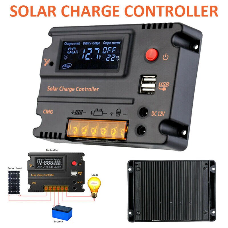Solar Controller 20A MPPT 12V PV Solar Panel Batte... – Grandado