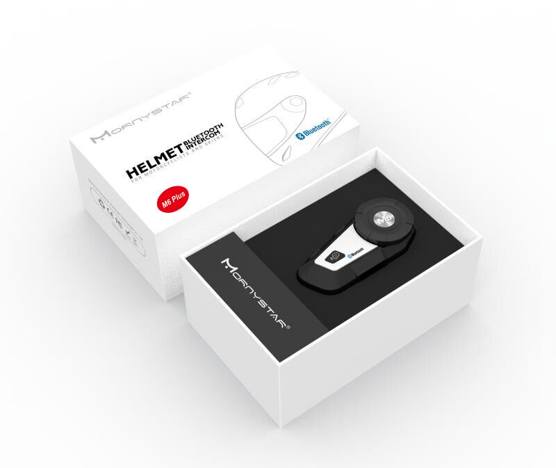 M6 Plus 1000m Motorcycle Bluetooth Helmet Intercom Headset MP3 FM Voice Command Wired To 2 Way Radio Handsfree BT Interphone