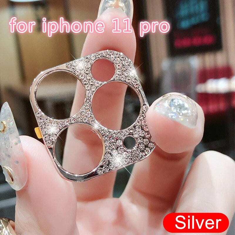 Bling Diamond Camera Lens Protector For iPhone 11 Pro Max Glitter Rhinestone Camera Protective Ring For iPhone 11 Pro Max Cover: 6