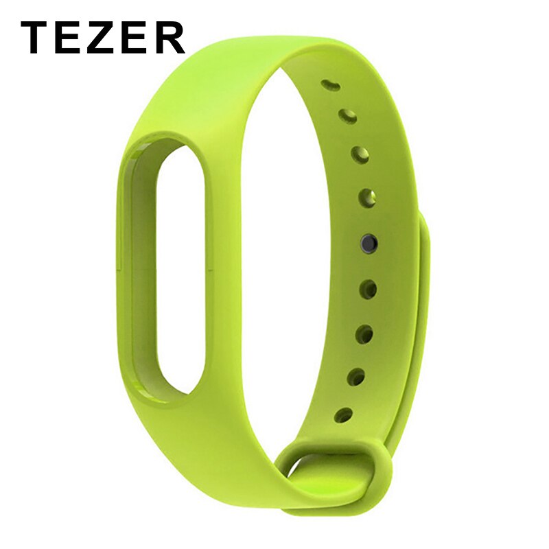 Til xiaomi mi band 2 rem, der erstatter smart armbåndstilbehør tofarvet mi band 2 armbåndsrem  mi 2 silikonestrop armbånd: Grøn