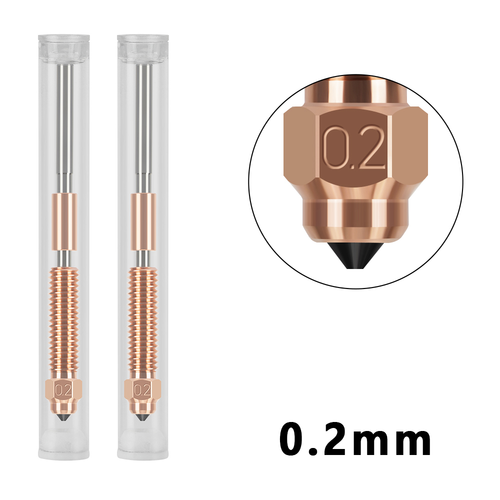 Nozzles K1C K1 Max Ender 3 V3 Nozzle 0.2/0.4/0.6/0.8/1.0mm All-in-one Copper Titanium Nozzles High Speed Print Upgraded Nozzle: black
