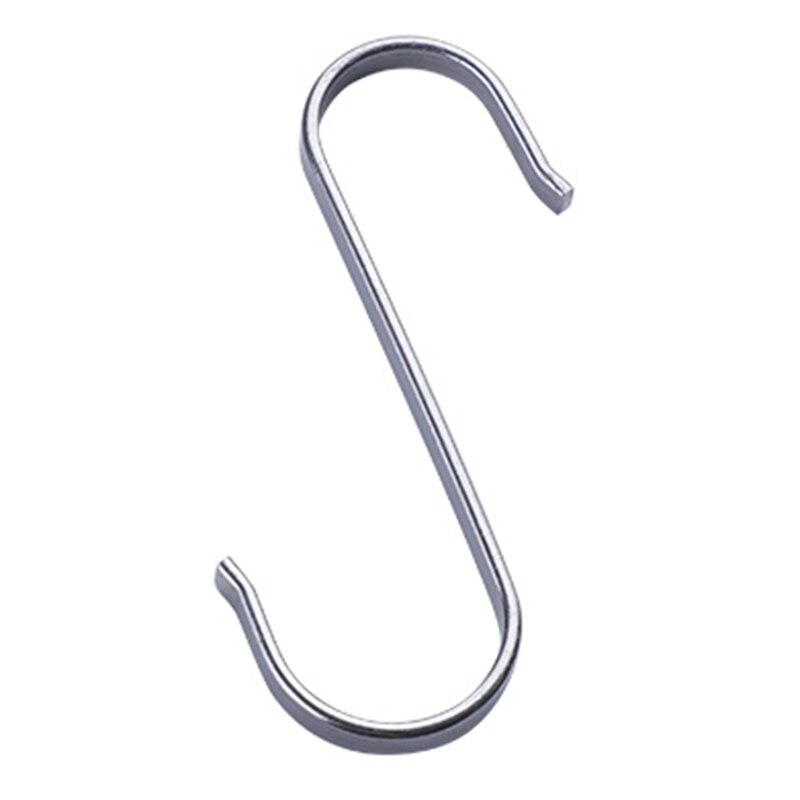 1PC S Hooks S Shape Metal Hooks Heavy Duty 304 Stainless Steel Flat Hooks S Shape Hangers For Hanging Plants Pots Pans Closet