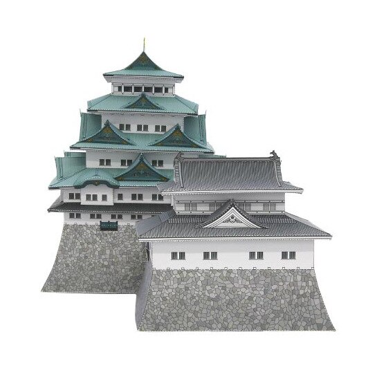 Nagoya Stadt Japan Gebäude Papier Modell Handgemachte DIY Spielzeug