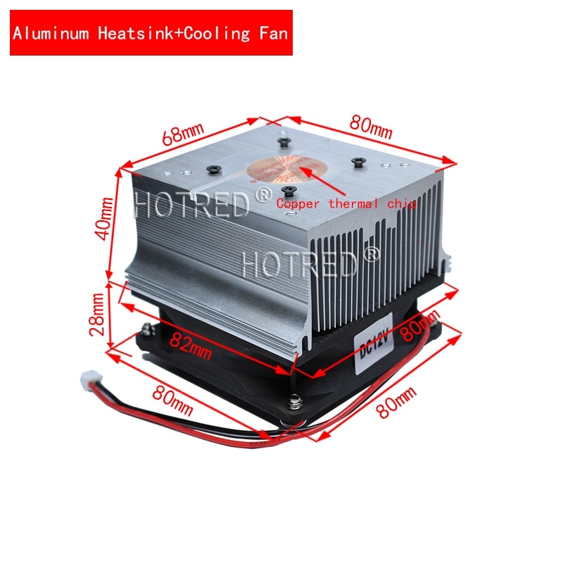 1 Set Aluminium plaat heatsink met 12 V ventilator voor high power led diy Aluminium Koellichaam Cooling Fan voor 50 w 100 w led