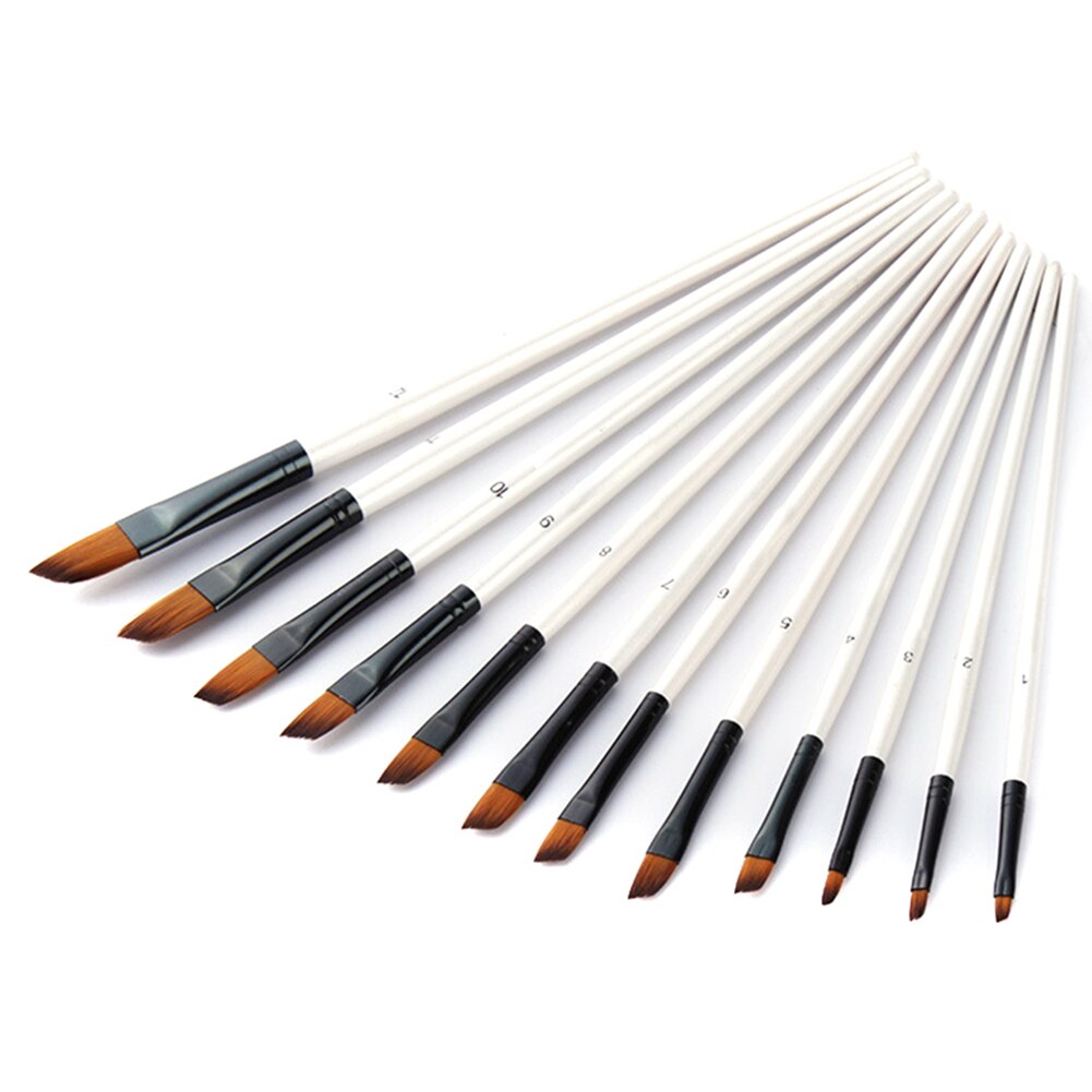 12pcs Artist Paint Brushes Set Acrylic Oil Watercolour Painting Craft Art Kit C44