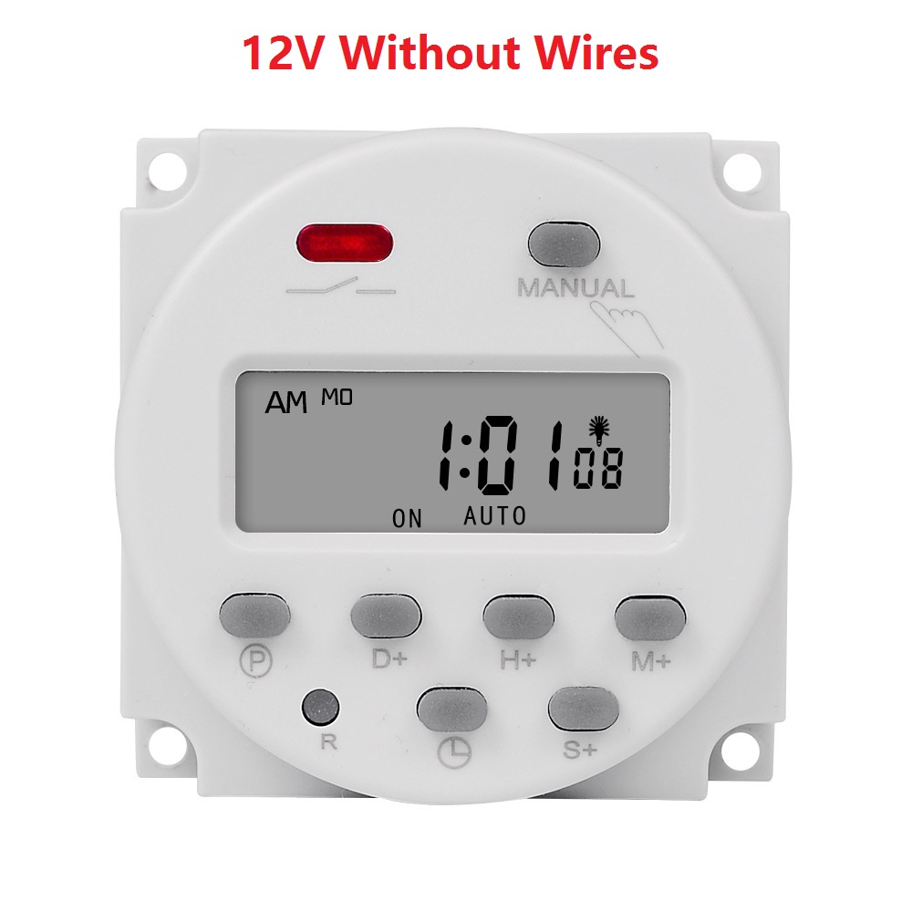 Gaqqee 1 Second Interval 12V 24V 110V 220V Digital LED Timer Switch 7 Days Weekly Programmable Time Relay Programmer CN101S: Orange