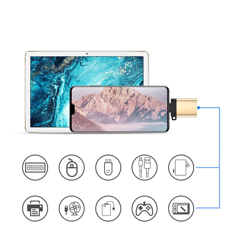 Type C OTG Cable Adapter for Xiaomi Redmi Note 8 Pro Mi10 Mi 10 Huawei P30 Samsung S9 S10 Oneplus 7 One Plus 7T Google Pixel 4 3