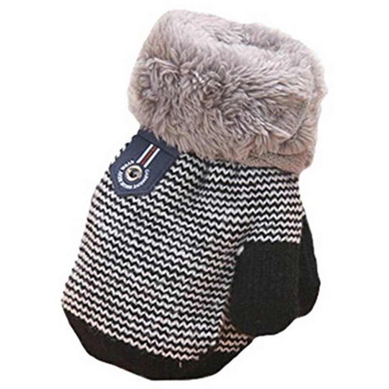 Winter Warme Baby Handschuhe Volle Finger Infant Mädchen Jungen Verdicken Stricken Fäustlinge Seil Verbindung Kinder Handschuhe