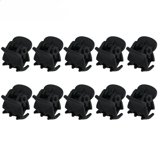 10-50pcs/pack Mini Hair Claw Clips for Women Girls Accessories Black Brown Transparent Plastic Mini Claws Hair Pins Clamp: L / SKY BLUE