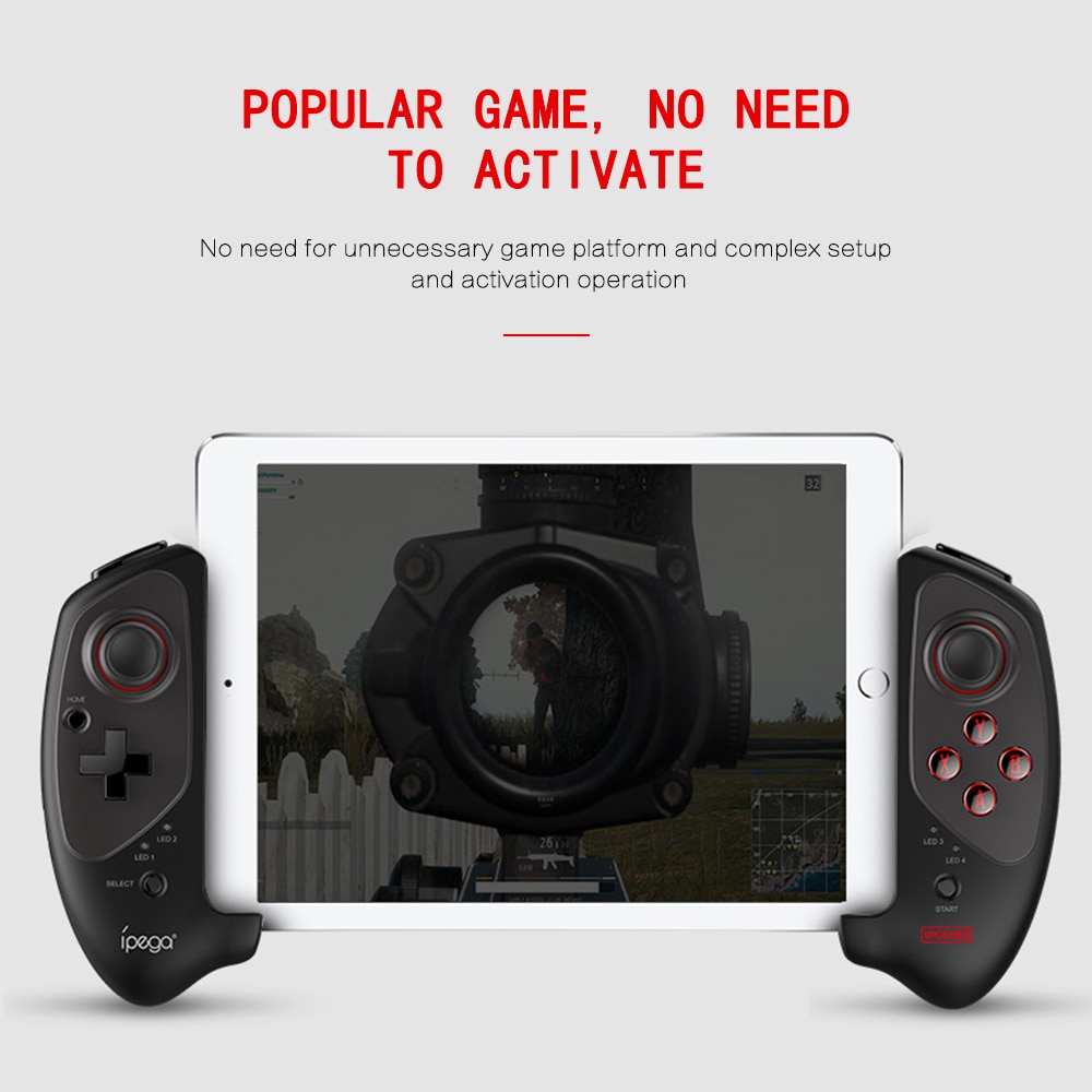 iPEGA PG-9083S rouge chauve-souris Bluetooth manette Bluetooth 4.0 toucher rotation de 360 degrés pour iOS/Android/PC/WIN