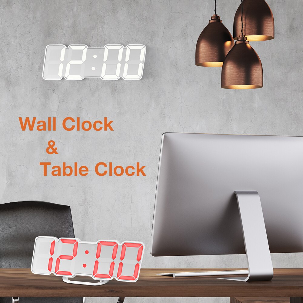 3D Digital LED Reloj de Pared con 115 Colores la Noche de Magia Escritorio Reloj de Mesa de Pared Decorativo Reloj Pared Reloj Cocina Pared Reloj Digital de Pared Reloj Pared Digital Reloj Cocina Clock Wall Reloj Casa